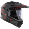 2099682336 LS2 MX702 Pioneer II adventure helmet Crazy matt grey black red