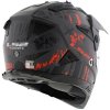 2099682324 LS2 MX702 Pioneer II adventure helmet Crazy matt grey black red