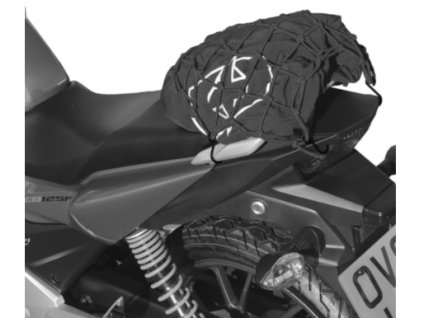 Pružná zavazadlová síť Oxford pro motocykly reflexní černá