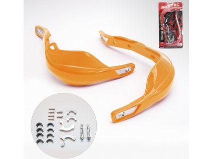 Chránič řídítek oranžový hliníkový (22 mm a 28 mm) Biketec
