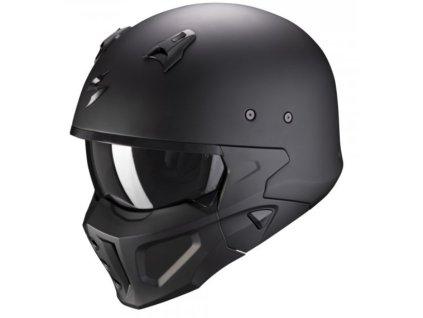 Helma na motorku SCORPION COVERT-X solid černá matná
