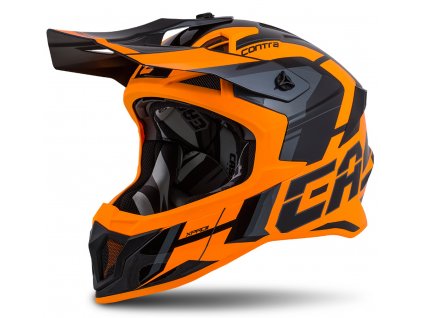 Motokrosová helma Cassida Cross Pro 2 Contra oranžovo-černo-šedá