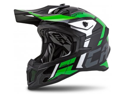 Motokrosová helma Cassida Cross Pro 2 Contra zelená perleť-černo-šedá-bílá