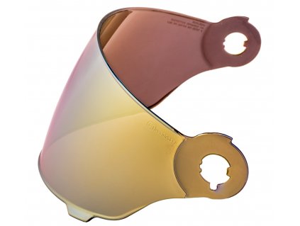 Zrcadlové zlaté plexi pro přilby Cassida Fibre s úpravou proti mlžení