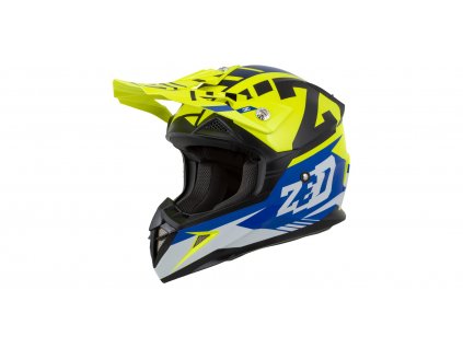 Motokrosová helma ZED X1.9 modro-fluo žluto-černo-bílá