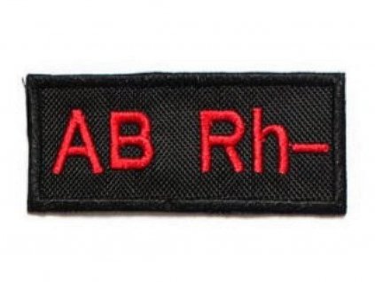 Moto nášivka s krevní skupinou AB Rh-