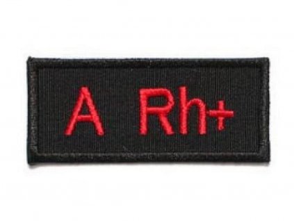 Moto nášivka s krevní skupinou A Rh+