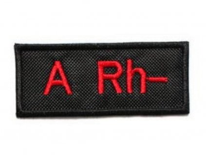 Moto nášivka s krevní skupinou A Rh-
