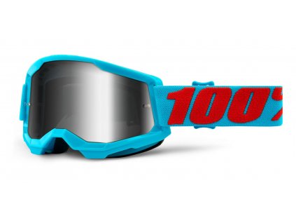 Motokrosové brýle 100% Strata 2 Summit se zrcadlově stříbrným plexi