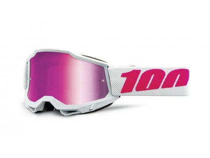 Dětské motokrosové brýle 100% Accuri Keetz s růžovým plexi
