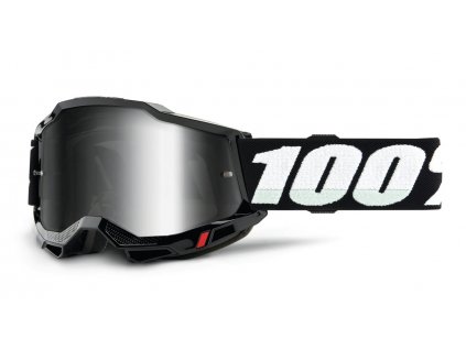 Dětské motokrosové brýle  100% Accuri černé se stříbrným plexi