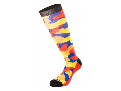 Ponožky Undershield Camo žluto-červeno-modré