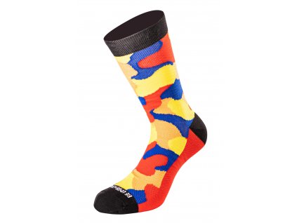Ponožky Undershield Camo Short žluto-červeno-modré