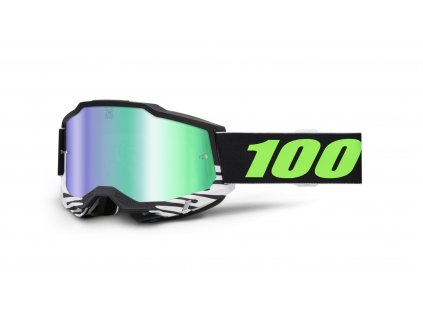 Motokrosové brýle 100% Accuri 2 Special UTV/OTG limited edition Ken Block zelené s chromovým plexi