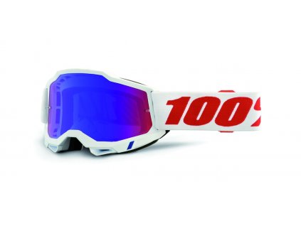 Motokrosové brýle 100% Accuri Pure s modro-červeno zrcadlovým plexi