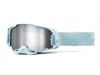 Motokrosové brýle 100% Armega Fargo se stříbrným plexi