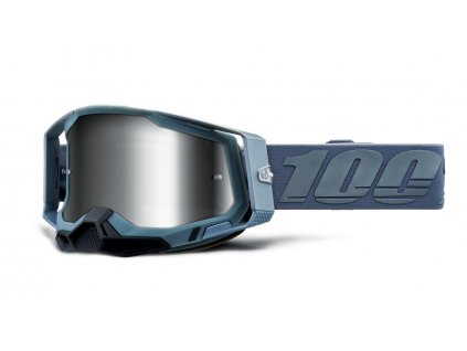Motokrosové brýle 100% Racecraft Battleship se stříbrným plexi