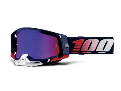 Motokrosové brýle 100% Racecraft Republic s červeno-modrým plexi