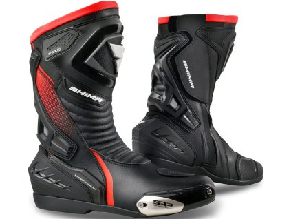 Boty na motorku Shima RSX-6 černo-fluo červené