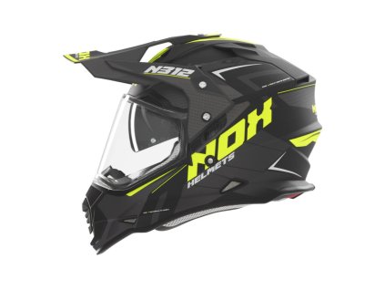 Helma na motorku NOX N312 VAPOR žluto-černá matná