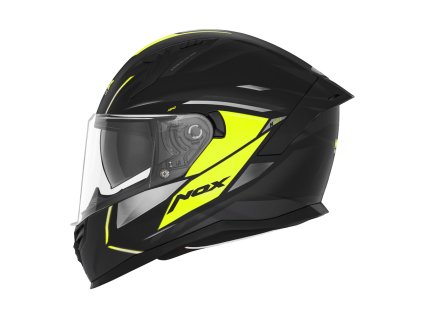 Helma na motorku NOX N401 XENO černá matná-neon žlutá