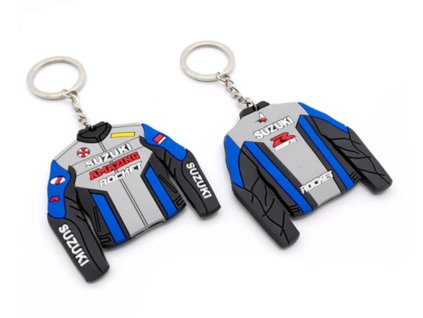 Přívěsek na klíče bunda Suzuki modrá