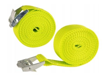 Upínací popruh s kovovou sponou TXR 25mm fluo žlutý