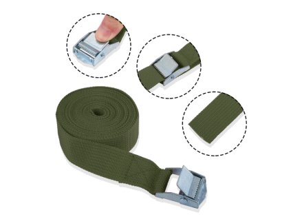 Upínací popruh s kovovou sponou TXR 25mm army zelený