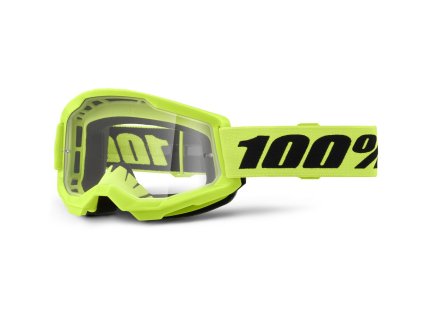 Motokrosové brýle 100% Strata 2 New žluté s čirým plexi