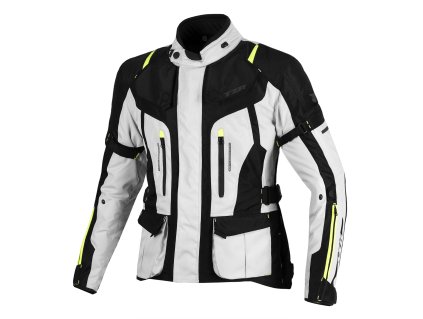 Dámská bunda na motorku TXR Expedition černo-šedo-fluo žlutá