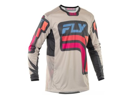 Motokrosový dres Fly Racing Lite Vice USA šedo-růžová (Velikost M)