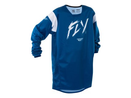 Dětský motokrosový dres Fly Racing Kinetic Stoke USA modro-bílá (Velikost YM)