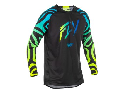 Motokrosový dres Fly Racing Evolution USA černo-modro-hi-vis (Velikost 2XL)