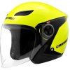 Otevřená přilba na motorku Cassida Reflex Safety černo-fluo žlutá - z boku