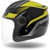 Otevřená helma Cassida Reflex černo-stříbrno-fluo žlutá