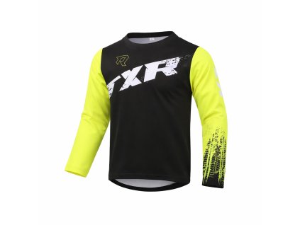 Dětský motokrosový dres TXR Pulse černo-fluo žlutý