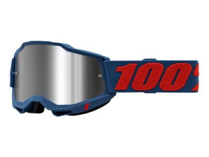 Motocross szemüveg 100% Accuri 2 Odeon ezüst plexivel