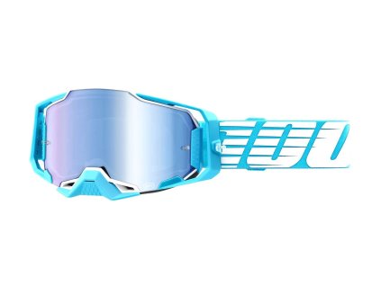 Motocross szemüveg 100% Armega Oversized Sky kék plexivel