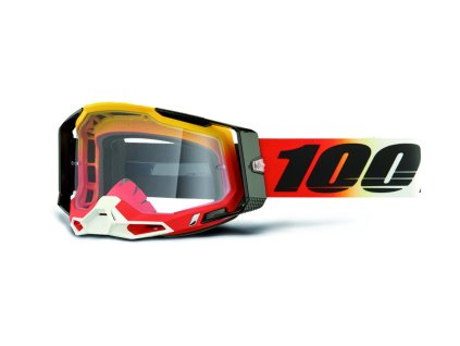 100% Racecraft Ogusto motocross szemüveg átlátszó plexivel