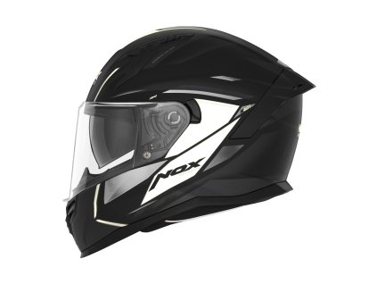 Helma na motorku NOX N401 XENO bílo-černá matná