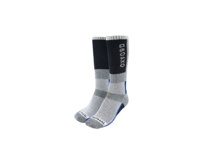 Ponožky Oxford Thermal šedo-černo-modré (Méret L)