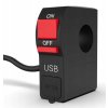 Moto vypínač na řídítka s USB