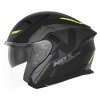 Helma na motorku NOX N130 KLINT černá matná-žlutá (Méret XXL)
