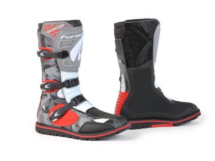 Boty na motorku FORMA BOULDER COMP camo červeno-bílo-šedé