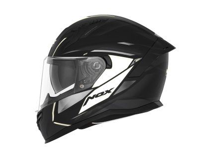 Helma na motorku NOX N401 XENO bílo-černá matná
