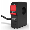 Moto vypínač na řídítka s USB