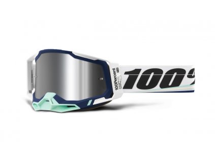 Motokrosové okuliare 100% Racecraft 2 Arsha so strieborným plexi