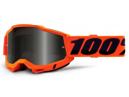 Motokrosové okuliare 100% Accuri 2 Sand oranžové s dymovým plexi