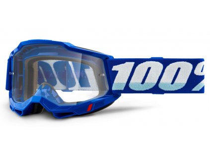 Motokrosové okuliare 100% Accuri 2 OTG modré s čírym plexi