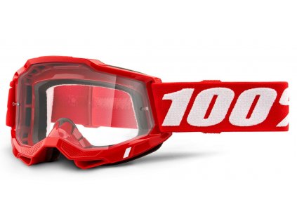 Motokrosové okuliare 100% Accuri 2 OTG červené s čírym plexi